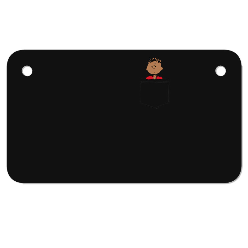 Peanuts Franklin Faux Pocket Motorcycle License Plate | Artistshot