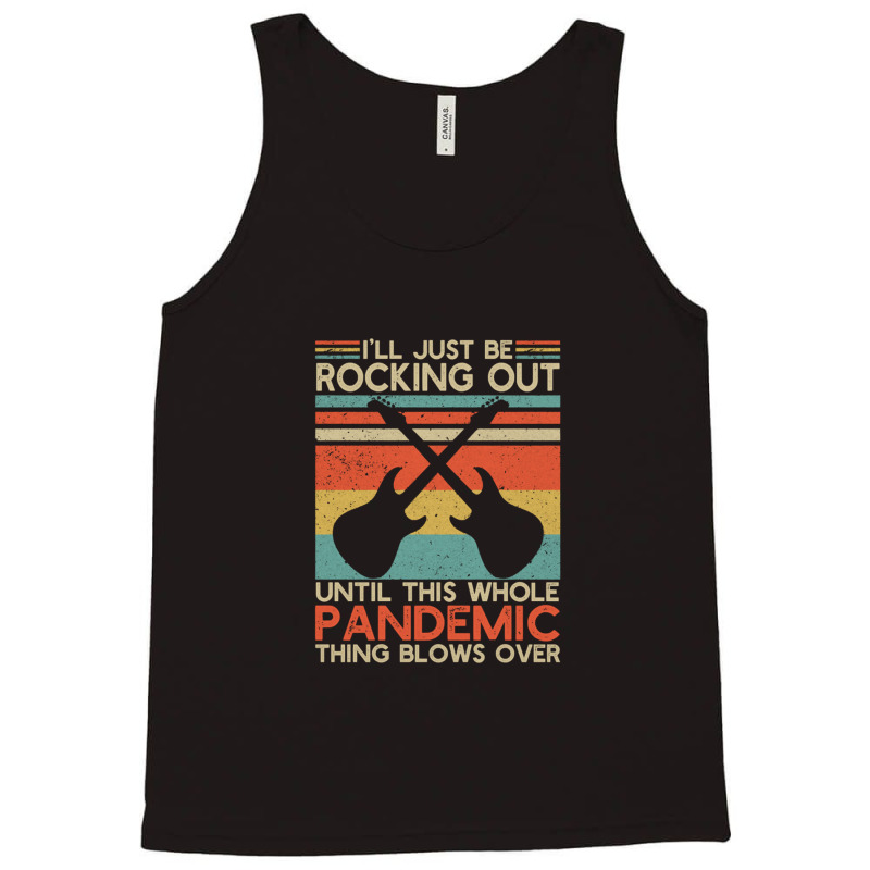 Guitarist I Will Be Rocking Out Until This Whole Pandemic Christmas Tank Top | Artistshot