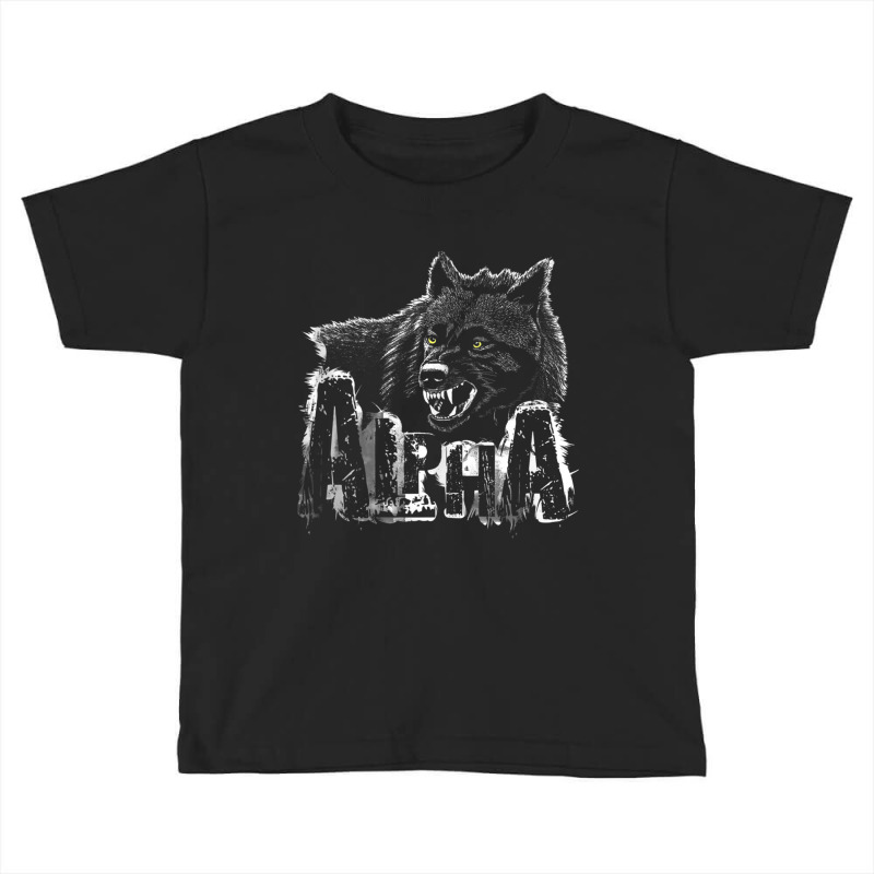 Dominant Predator Alpha Scary Wolf Face Tank Top Toddler T-shirt by cm-arts | Artistshot