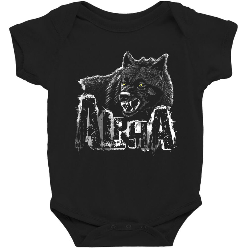 Dominant Predator Alpha Scary Wolf Face Tank Top Baby Bodysuit by cm-arts | Artistshot