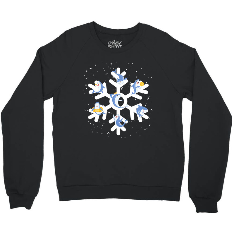 Sharks  In Christmas Snowflakes Christmas Gift Crewneck Sweatshirt | Artistshot