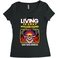 Eyes Closed Women's Triblend Scoop T-shirt | Artistshot