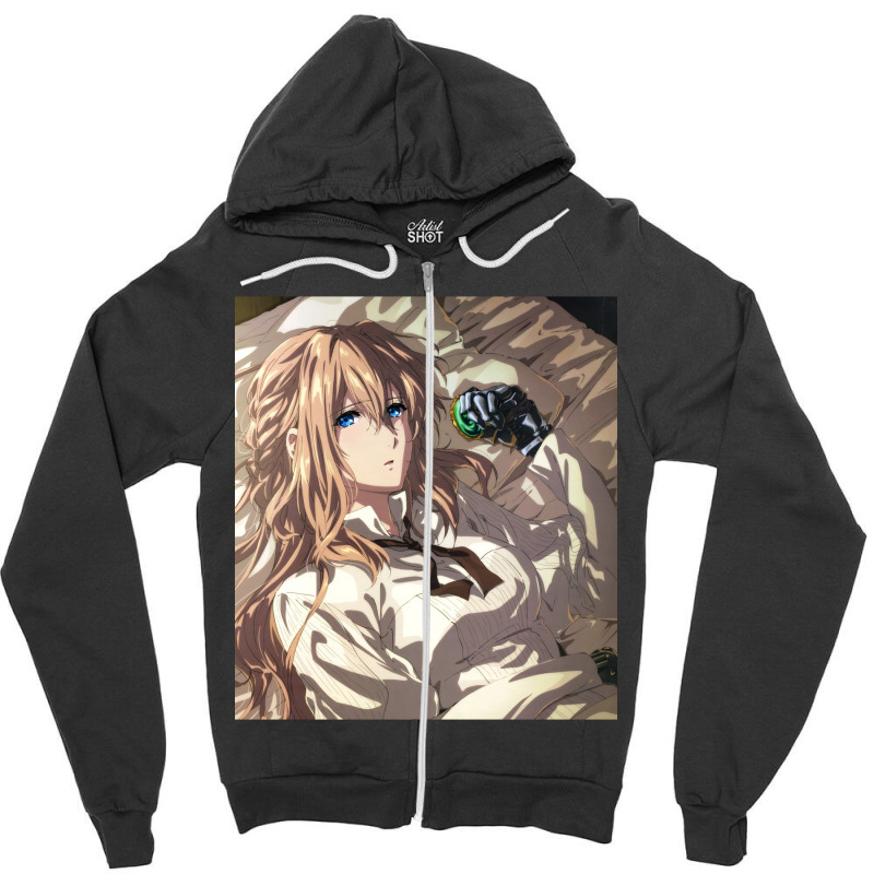 Violet Evergarden Sleeveless Top Zipper Hoodie | Artistshot