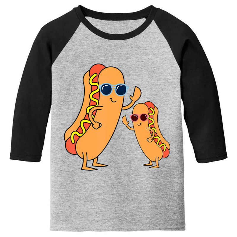 Cool Franks Sausages Weiner Fast Food Sunglasses Hot Dog Youth 3/4 Sleeve by Konlasa6638 | Artistshot