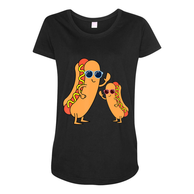 Cool Franks Sausages Weiner Fast Food Sunglasses Hot Dog Maternity Scoop Neck T-shirt by Konlasa6638 | Artistshot