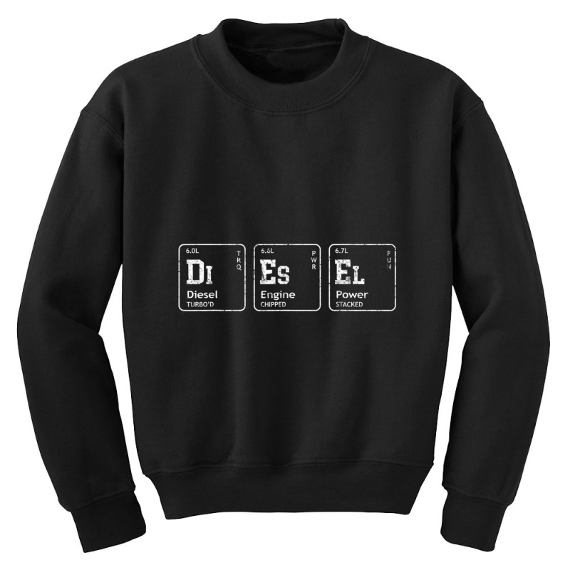 Diesel Element Tables, Diesel Truck Breakdown Makeup Youth Sweatshirt | Artistshot