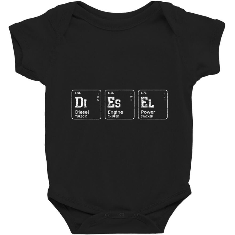 Diesel Element Tables, Diesel Truck Breakdown Makeup Baby Bodysuit | Artistshot