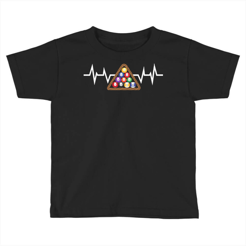 Billiard Ball Rack T  Shirt Billiard Ball Rack Heartbeat T  Shirt Toddler T-shirt | Artistshot