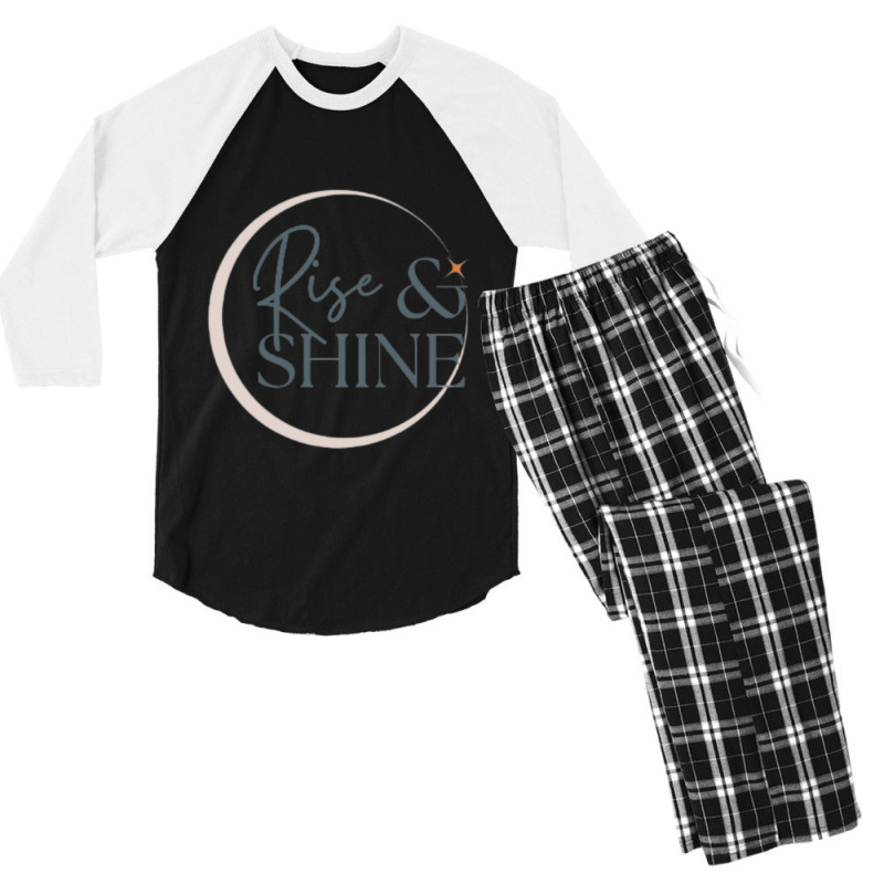 Rise _amp_ Shine Men's 3/4 Sleeve Pajama Set | Artistshot