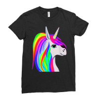 Rainbow Unicorn For Girls Imaginary Animal Magical Creature T Shirt Ladies Fitted T-shirt | Artistshot