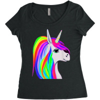 Rainbow Unicorn For Girls Imaginary Animal Magical Creature T Shirt Women's Triblend Scoop T-shirt | Artistshot