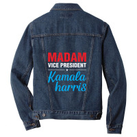 Kamala Madam Vice President Biden Vp 2020 Kamala Men Denim Jacket | Artistshot