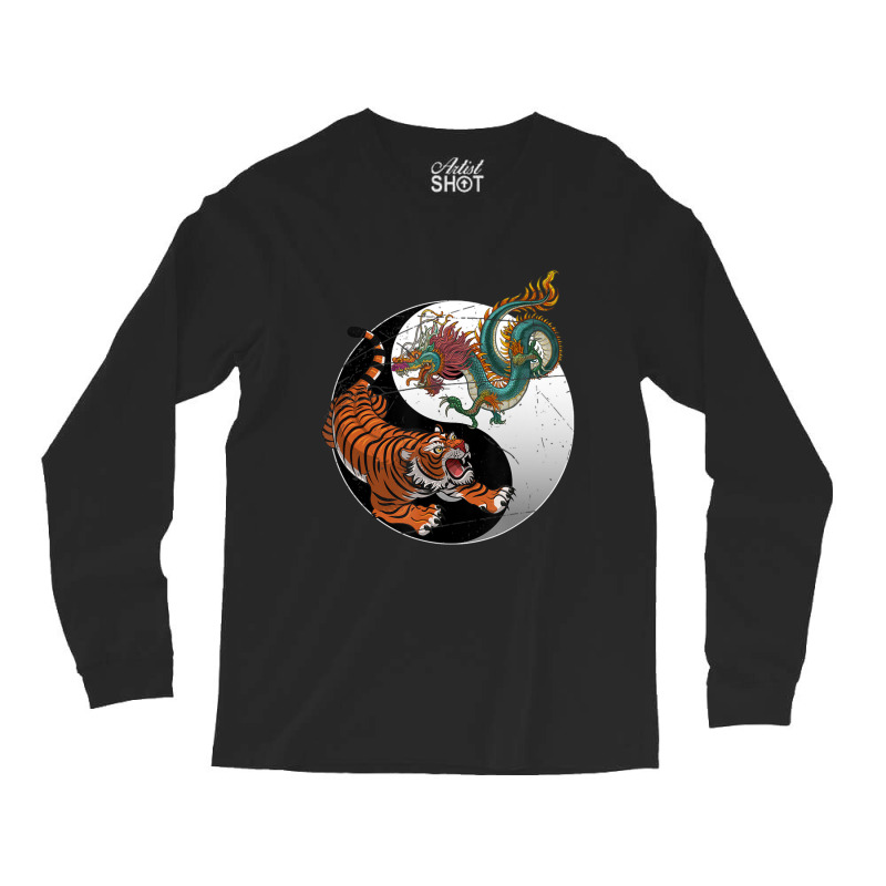 Asian Dragon Tiger Yin Yang Tiger Long Sleeve Shirts | Artistshot