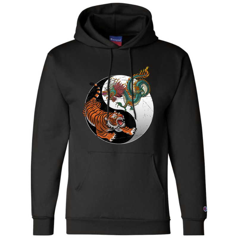 Asian Dragon Tiger Yin Yang Tiger Champion Hoodie | Artistshot