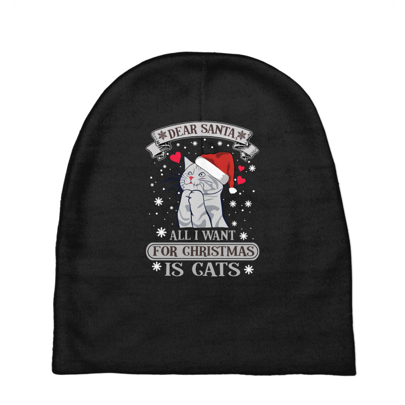 All I Want For Christmas Is Cats Baby Beanies | Artistshot