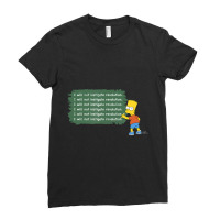 The Simpsons Bart I Will Not Instigate Revolution Ladies Fitted T-shirt | Artistshot