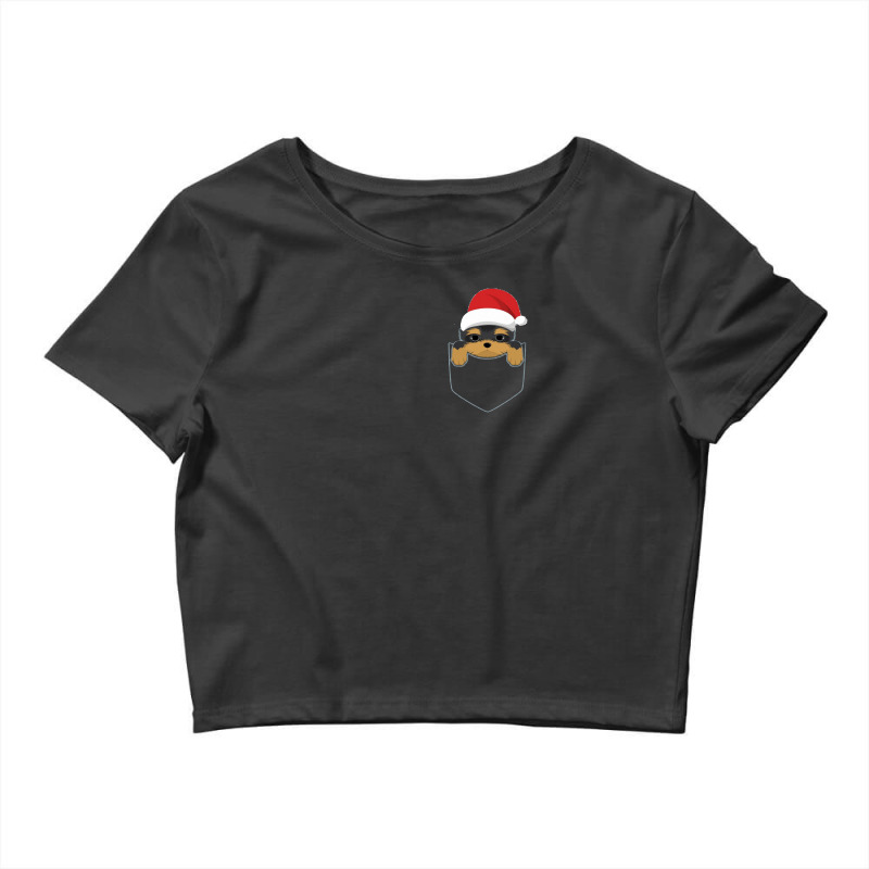 Yorkshire Terrier Dog Yorkie Christmas Pocket Graphic Crop Top by hoainv | Artistshot