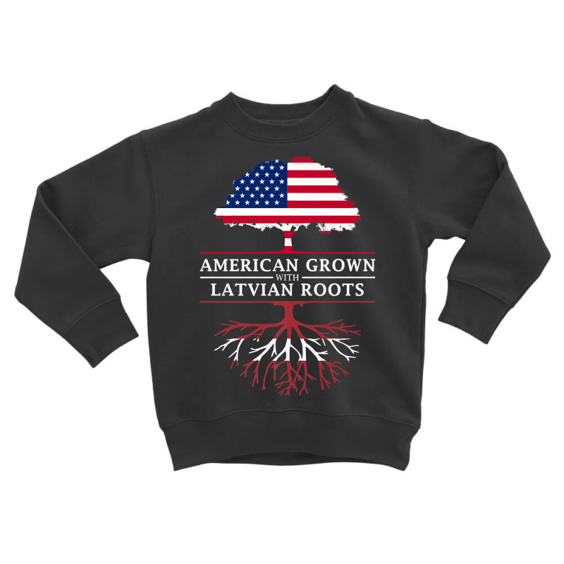 American Grown With Latvian Roots   Latvia Premium T Shirt Toddler Sweatshirt by cm-arts | Artistshot