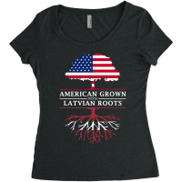 American Grown With Latvian Roots   Latvia Premium T Shirt Women's Triblend Scoop T-shirt | Artistshot