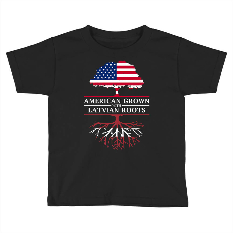 American Grown With Latvian Roots   Latvia Premium T Shirt Toddler T-shirt by cm-arts | Artistshot