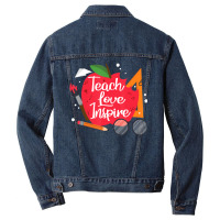 Teach, Love, Inspire Teacher Appreciation From Students Men Denim Jacket | Artistshot