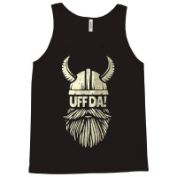 Uff Da Norwegian Quote Scandinavian Viking Helmet Beard Man T Shirt Tank Top | Artistshot