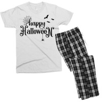 Spider & Bats Spooky Halloween Novelty Fall Holiday Item T Shirt Men's T-shirt Pajama Set | Artistshot