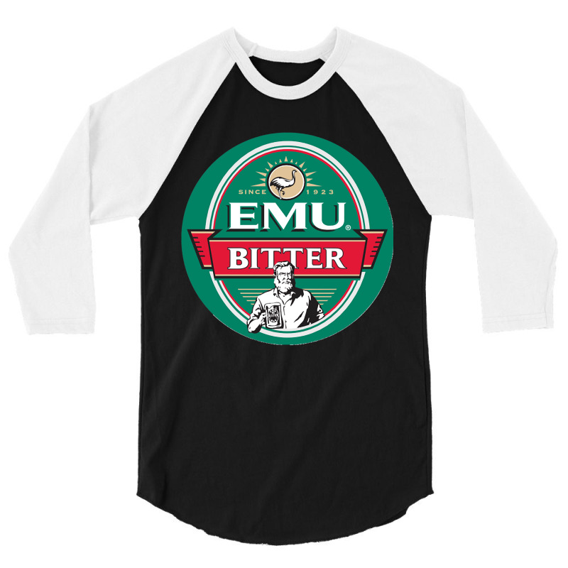 Emu Bitter Beer Local Beer Brewey 3/4 Sleeve Shirt by cm-arts | Artistshot