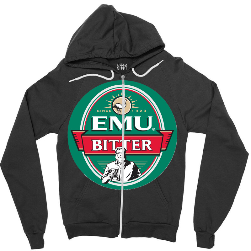 Emu Bitter Beer Local Beer Brewey Zipper Hoodie by cm-arts | Artistshot