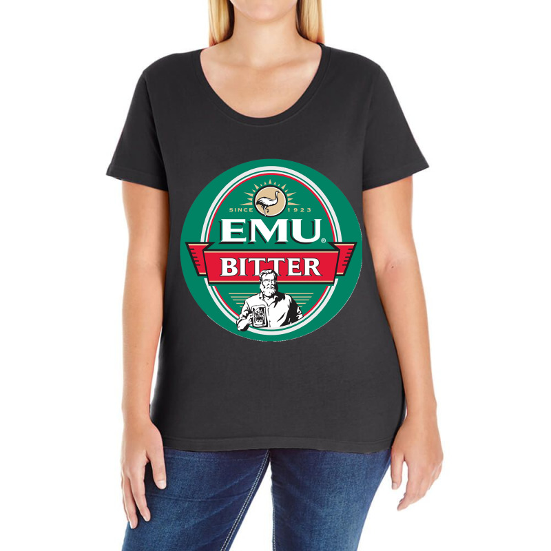 Emu Bitter Beer Local Beer Brewey Ladies Curvy T-Shirt by cm-arts | Artistshot