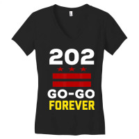 Stylish Washington Dc, 202 Go-go Music Forever Women's V-neck T-shirt | Artistshot