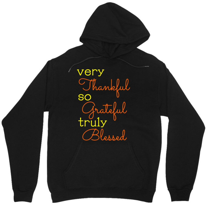 Thankful Grateful Blessed Fall Autumn Color Christian Unisex Hoodie | Artistshot