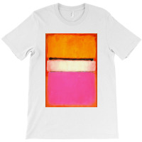 Mark White Center (yellow, Pink And Lavender On Rose) T-shirt | Artistshot