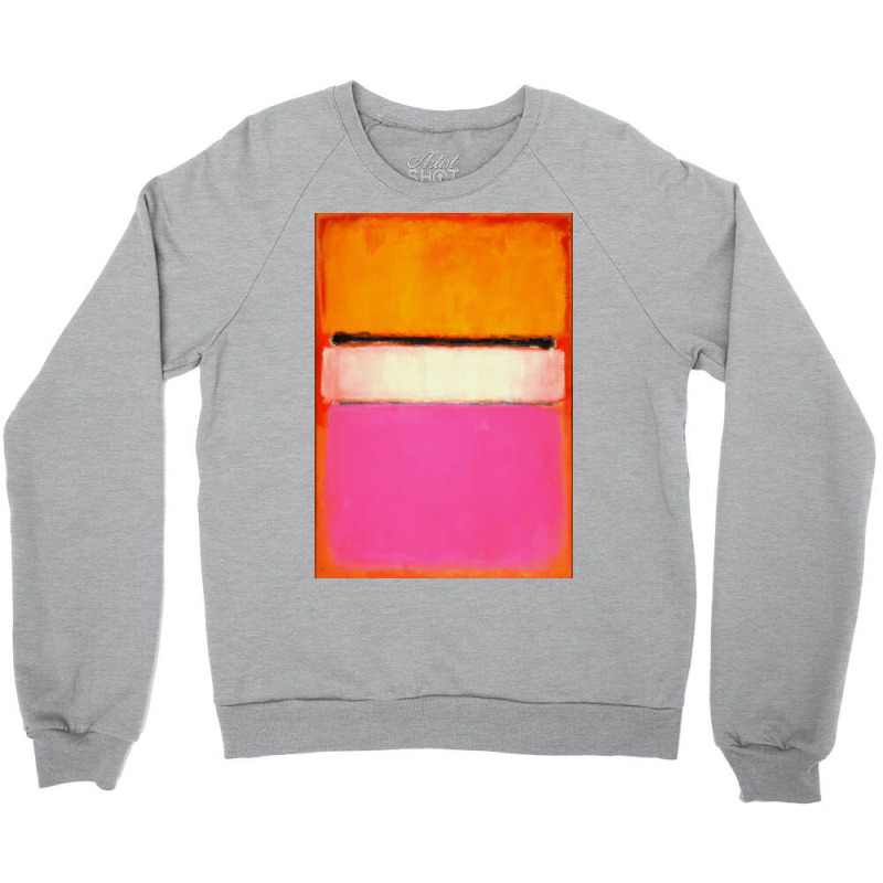 Mark White Center (yellow, Pink And Lavender On Rose) Crewneck Sweatshirt | Artistshot