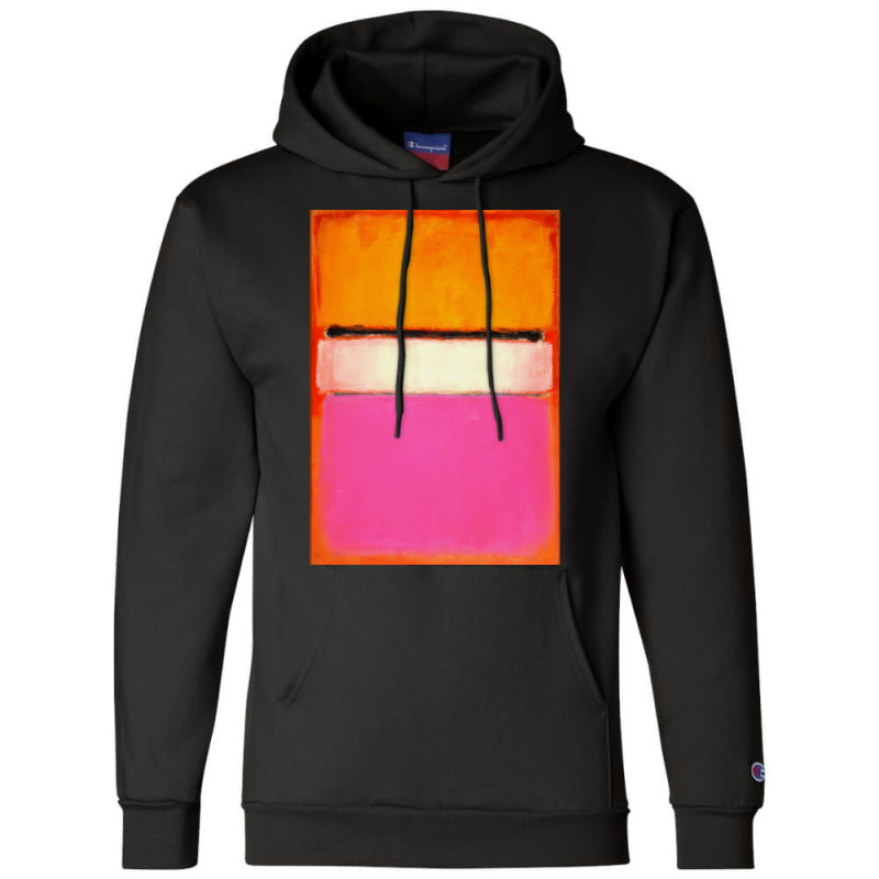 Mark White Center (yellow, Pink And Lavender On Rose) Champion Hoodie | Artistshot