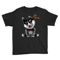 Huskies T  Shirt Lil Husky Smile Puppy, Pompsky Puppies Sitting T  Shi Youth Tee | Artistshot