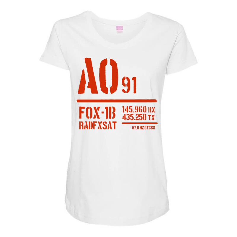 Ao91 Amateur Radio Satellite Premium T Shirt Maternity Scoop Neck T-shirt by cm-arts | Artistshot