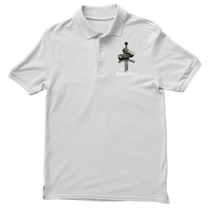 Deus Vult   Catholic Crusader Templar Knight   Sword & Armor Long Slee Men's Polo Shirt | Artistshot