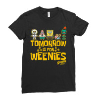 Womens Sponge On The Run Tomorrow Is For Weenies Group Shot V-neck Ladies Fitted T-shirt | Artistshot