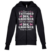 Dog Groomer Tattooed Pet Grooming Puppy Care Youth Zipper Hoodie | Artistshot