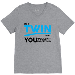 It's A Twin Thing V-Neck Tee | Artistshot