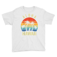 Aloha Hawaii Hawaiian Island Shirt Palm Beach Surfboard Surf T Shirt Youth Tee | Artistshot