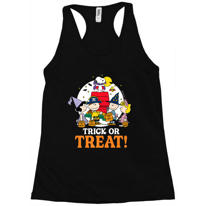 Peanuts Halloween Trick Or Treat Moonlight Racerback Tank | Artistshot