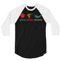 Apple Honey Shofar Rosh Hashanah Sweet Jewish New Year T Shirt 3/4 Sleeve Shirt | Artistshot