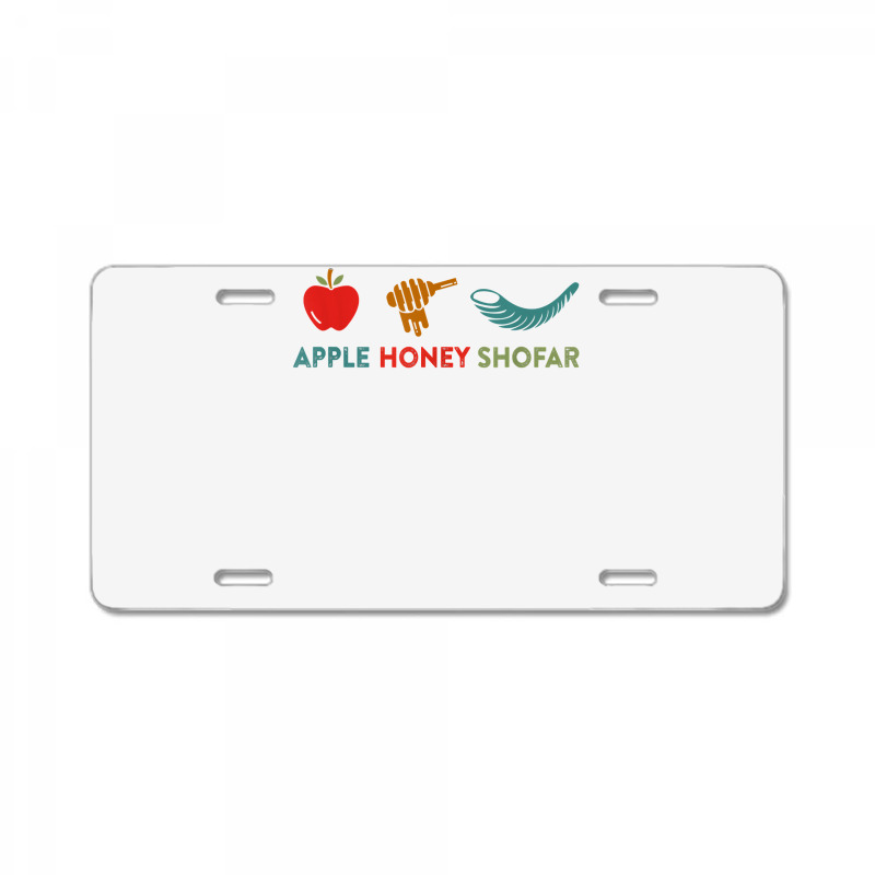 Apple Honey Shofar Rosh Hashanah Sweet Jewish New Year T Shirt License Plate | Artistshot