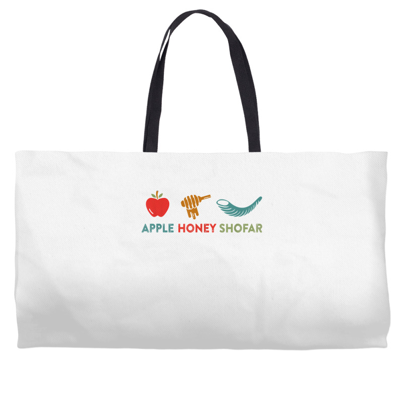 Apple Honey Shofar Rosh Hashanah Sweet Jewish New Year T Shirt Weekender Totes | Artistshot