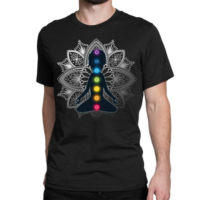 Chakra Meditation Yoga, Chakra Meditation Yoga Art,chakra Meditation Y Classic T-shirt by SHOPYUDDS | Artistshot