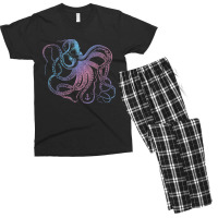 Octopus Cool Vintage Marine Biologist Ocean Sea Life 1 Men's T-shirt Pajama Set | Artistshot