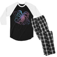 Octopus Cool Vintage Marine Biologist Ocean Sea Life 1 Men's 3/4 Sleeve Pajama Set | Artistshot