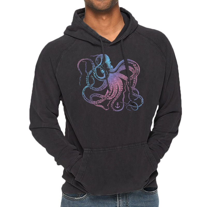 Octopus Cool Vintage Marine Biologist Ocean Sea Life 1 Vintage Hoodie | Artistshot